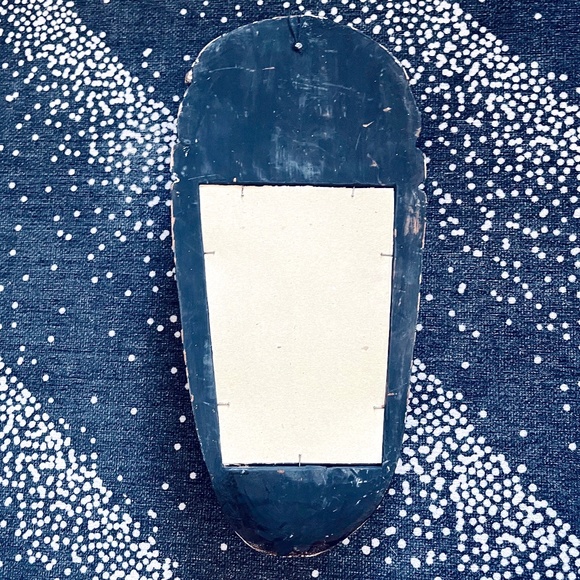 Vintage Handcrafted Wooden Skull Mirror - Picture 3 of 16